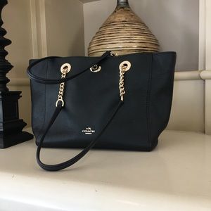 Coach tote pristine condition turn lock